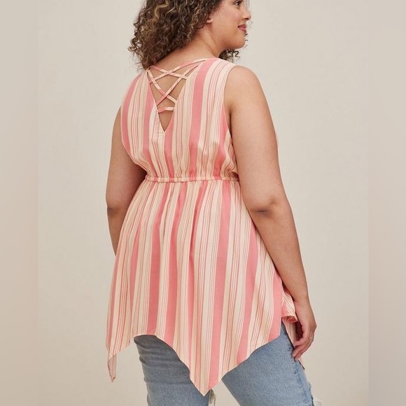 Torrid Striped Empire Tank Top - Picture 2 of 6